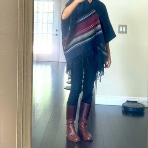 Hollister Dark Blue Knit Poncho